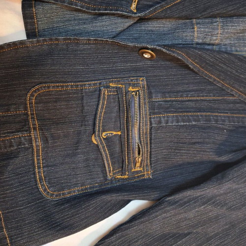 Oltre mid-length denim blazer like new, blue, size XXXL
