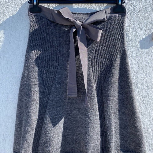 Stefanel knitted skirt like new, gray, size S