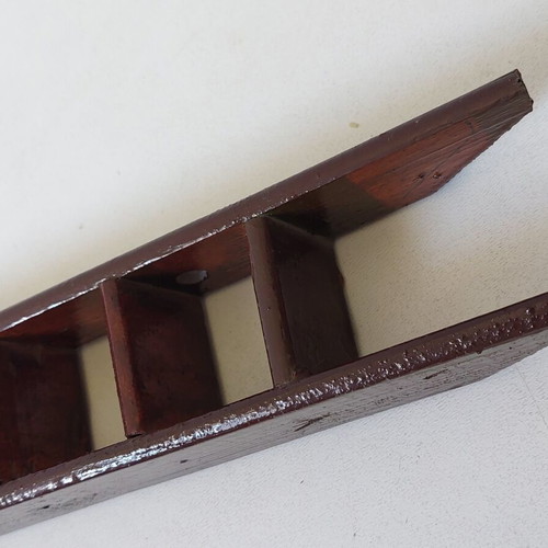 Handmade wooden miniature ladder used, 39 cm