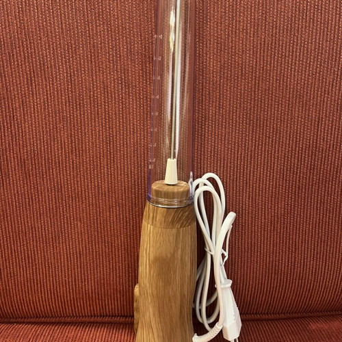 Premium electric coffee mixer with 2 speeds, wood finish