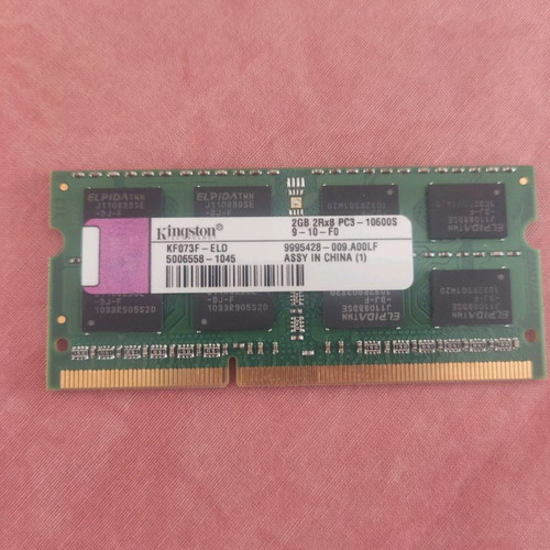 SODIMM DDR 3 10600S 2GB μνήμη μεταχειρισμένη για παλιό laptop