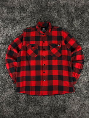 Dickies New Sacramento Flannel Shirt like new, size L, red and black