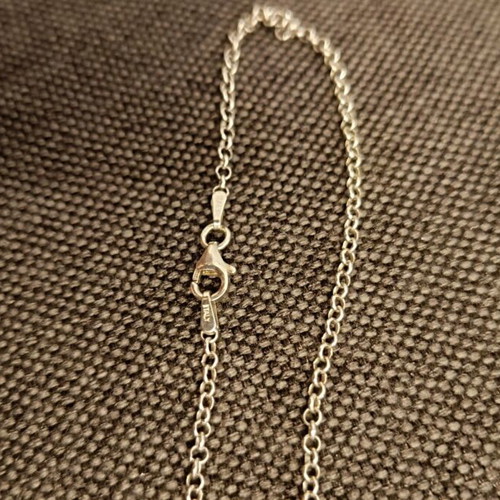 Silver necklace 925 Italian made with pendant and dangling beads new