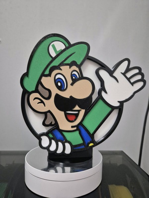 Декоративна картина Luigi 3D принтирана като нова за гейминг сетъп