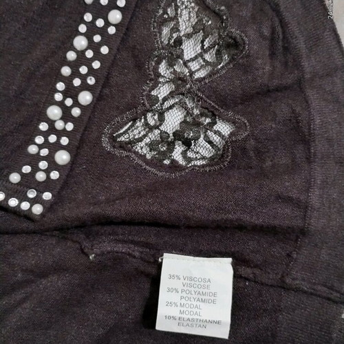 Bolero with crystals and lace butterflies like new, brown