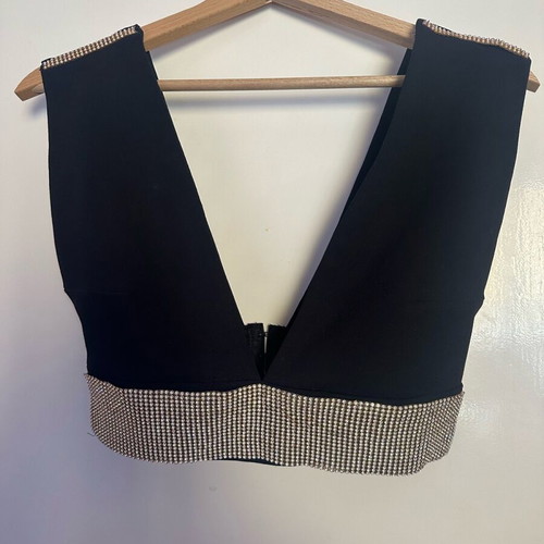 Evening top used, size S, black