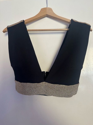 Evening top used, size S, black
