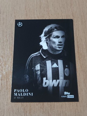 Paolo Maldini Topps Simplicidad Infranqueables AC Milan collectible card