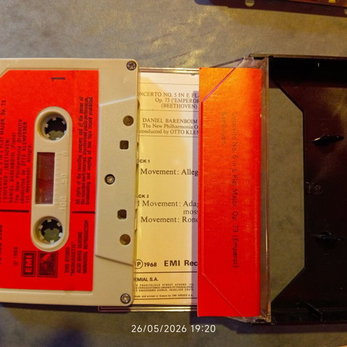 Classical music cassette tapes used, EMI 1961 and 1968 productions