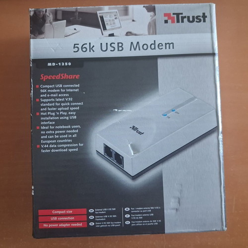 Trust USB External Modem 56K new