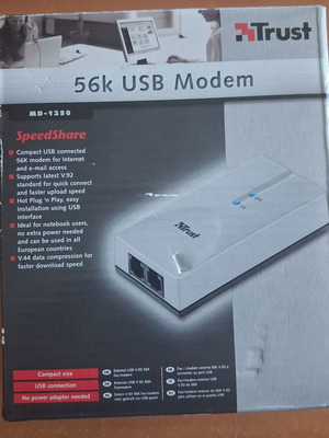 Trust USB External Modem 56K new