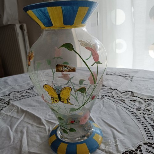 Lenox vase used, hand-painted