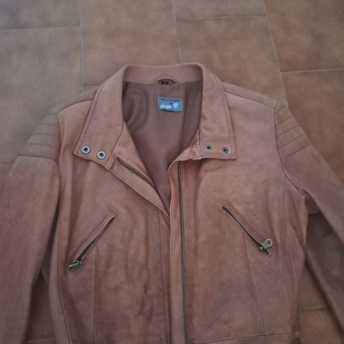Leather women's coat Giorgio Ajutanti like new, brown, size L