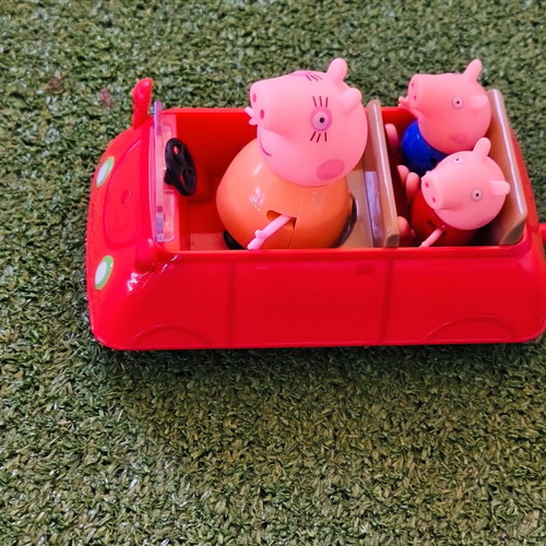 Peppa Pig Car with 3 Collectible Figures like new