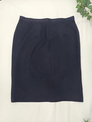 Blue skirt straight cut midi plus size like new