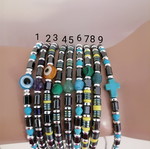 Unisex bracelets with semi-precious stones, handmade from scratch