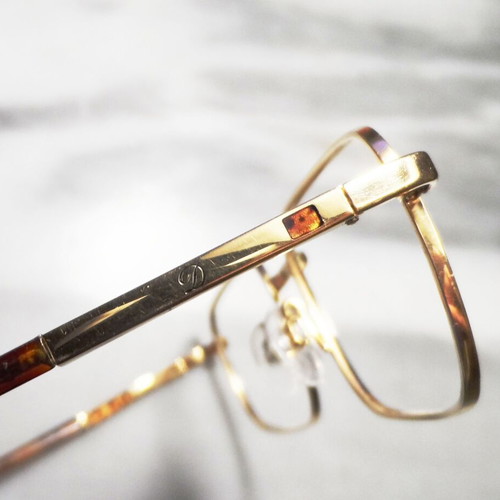S.T. Dupont eyeglass frame 23KT GP gold plated used