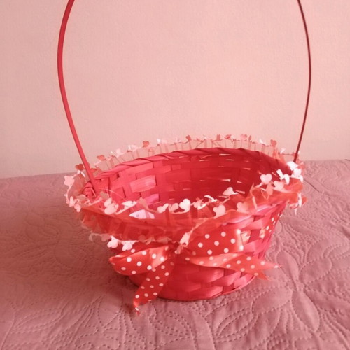 Red basket new with tag