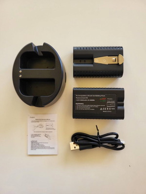 Abeden AB2401 battery pack with 2 batteries 6040mAh and dual charger