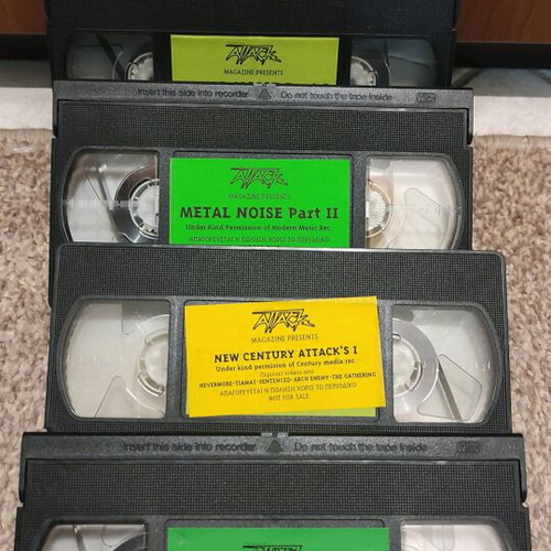 Metal VHS tapes like new, pack of 4 from Attack magazine