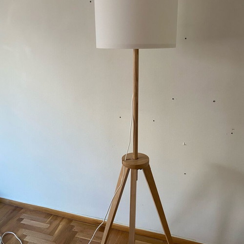 Lamp Lauters IKEA like new with recycled bottles lampshade and wood base