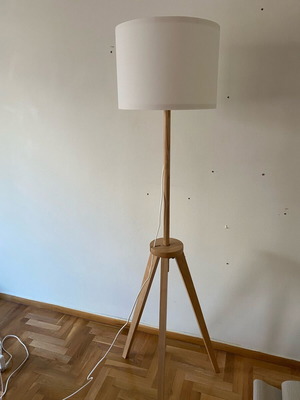 Lamp Lauters IKEA like new with recycled bottles lampshade and wood base