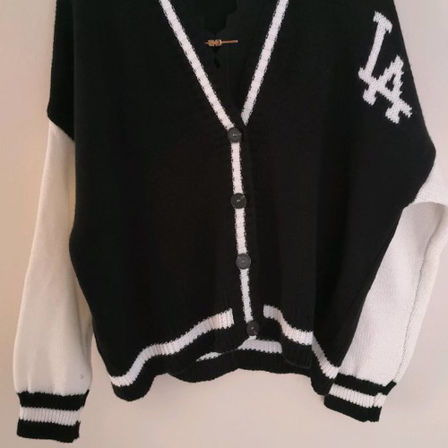 Knitted cardigan new, black, size XL, fits up to 2XL