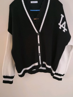 Knitted cardigan new, black, size XL, fits up to 2XL
