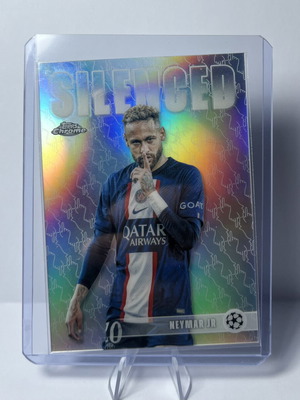 Neymar Jr 2026 Topps Chrome UEFA Club Competitions Silenced Card like new