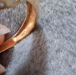 Σετ χρυσά χειροπέδα και δαχτυλίδι 14Κ αφόρετο με μαύρες πέτρες