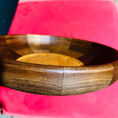Wooden bowl plate new, handmade, solid wood