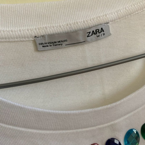 Zara white blouse like new, loose fit size M