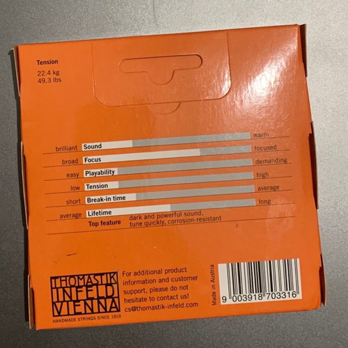 Violin strings 4/4 Thomastik Alphayue new set