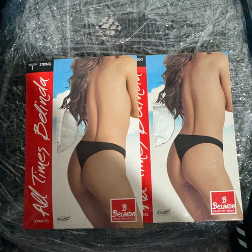String underwear set size S white, new, 2 pieces