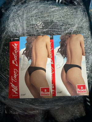 String underwear set size S white, new, 2 pieces