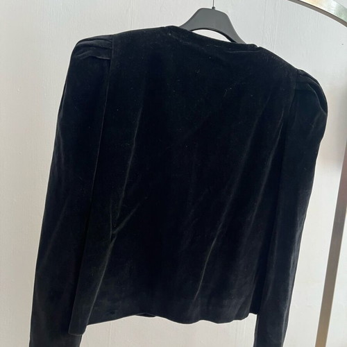 Vintage jacket with padded shoulders used, no S, black