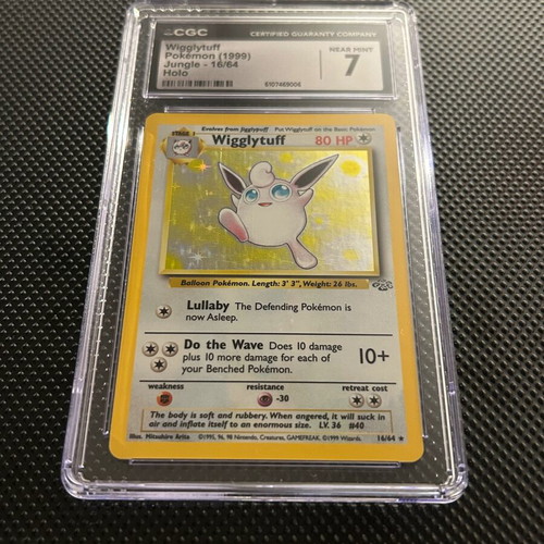 Wigglytuff Jungle CGC 7 graded Pokémon card