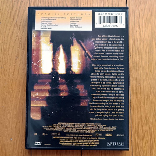 Stir of Echoes DVD used with Greek subtitles, horror thriller