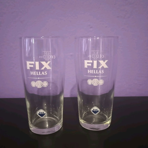 Fix beer glasses 0.3lt set of 2 brand new unused