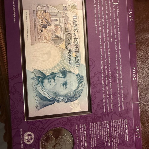 Golden Jubilee Commemorative Cover new, Queen Elizabeth II 50th Anniversary
