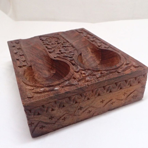 Vintage handmade wooden stand for two tobacco pipes like new