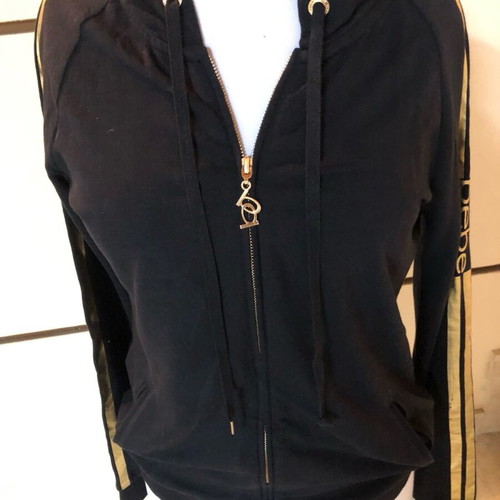 Bebe jacket shirt like new, black with gold details