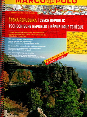 Marco Polo Road Atlas Czech Republic new, spiral bound