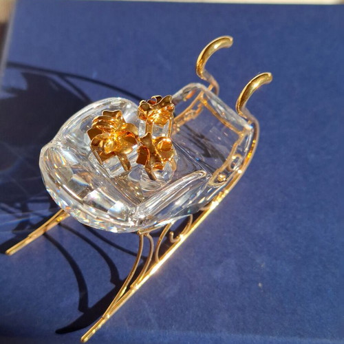 Swarovsky sleigh Christmas decoration new