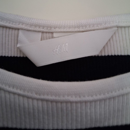 Summer striped t-shirt H&M new, black and white, size S