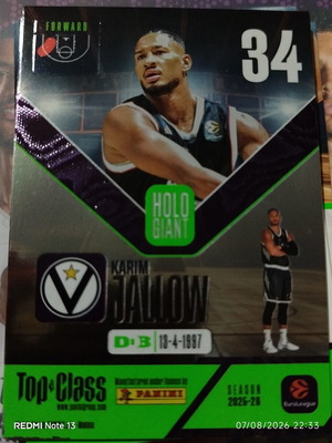 Panini Top Class 2025-26 EuroLeague stickers used
