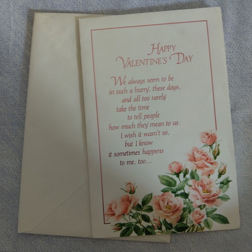 Valentine's Day card like new with envelope