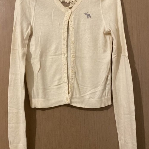 Abercrombie & Fitch ecru cardigan with lace used, size S