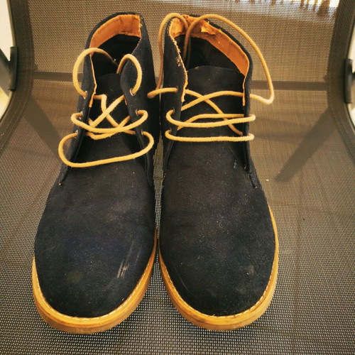 H&M blue winter velour ankle boots used size 44
