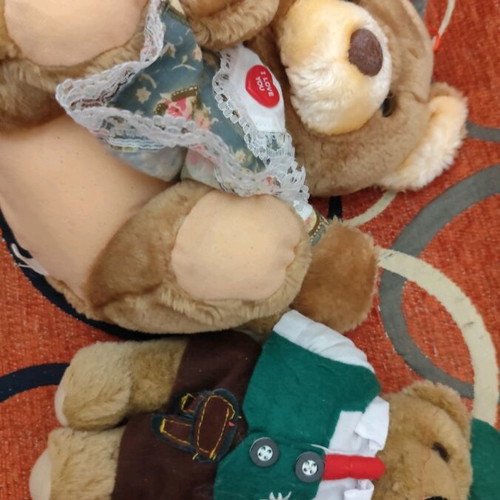 Two plush teddy bears like new, soft and clean